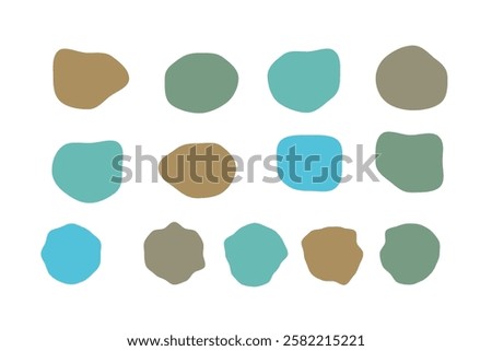 Loose round frameset Dull Green Blue Ochre