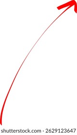 Loose Sketch of Red Arrow with Pen