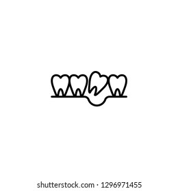 loose tooth icon vector illustration