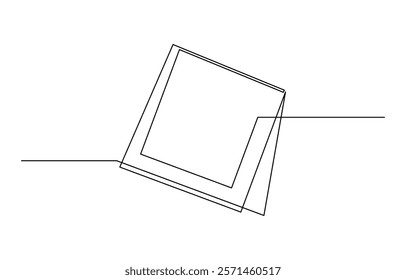 Loose-leaf calendar in one continuous line drawing. Vector illustration of a calendar. Continuous one line time event agenda in doodle sketch outline style.