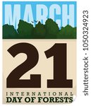 Loose-leaf calendar with a view of a forest and reminder date to celebrate International Day of Forests in March 21.