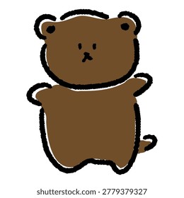 A loosely drawn illustration of a bear