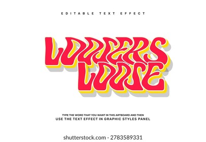 Looser lose editable text effect template
