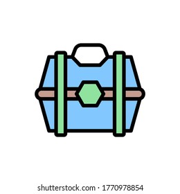 Loot box icon. Simple color with outline vector elements of video game icons for ui and ux, website or mobile application