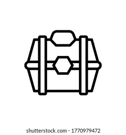 Loot box icon. Simple line, outline vector elements of video game icons for ui and ux, website or mobile application