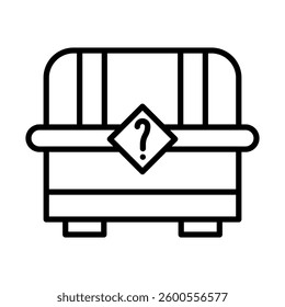 Loot Box Vector Line Icon Design