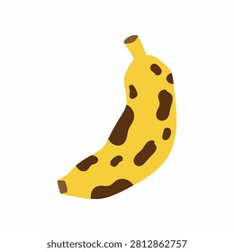 Lopsided Yellow Banana Naive Vector Design