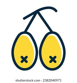 Loquat Vector Thick Line Filled Dark Colors Icons For Personal And Commercial Use.
