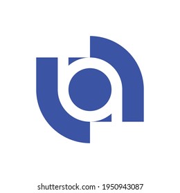 LOR or b and a initial ambigram logo