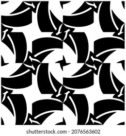 loral seamless pattern background.Geometric ornament for wallpapers and backgrounds. Black and white pattern.