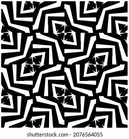 loral seamless pattern background.Geometric ornament for wallpapers and backgrounds. Black and white pattern.