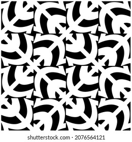 loral seamless pattern background.Geometric ornament for wallpapers and backgrounds. Black and white pattern.