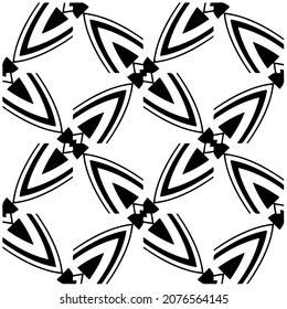 loral seamless pattern background.Geometric ornament for wallpapers and backgrounds. Black and white pattern.