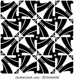 fondo de patrón ininterrumpido loral.Ornamento geométrico para fondo de paredes y fondos. Patrón blanco y negro.