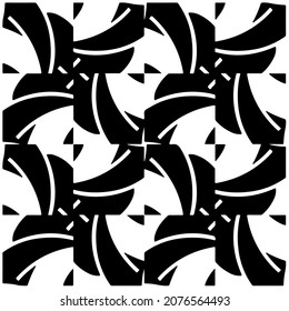 mündlich nahtloser Musterhintergrund.Geometrisches Ornament für Bildschirmhintergründe und Hintergründe. Schwarz-Weiß-Muster.