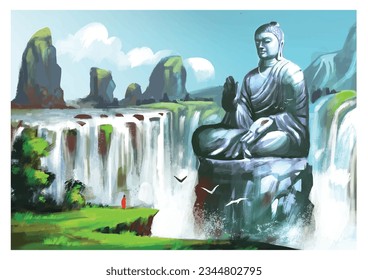  
Lord Buddha clipart page for kids. Vector illustration for children. Vector illustration of Lord Buddha isolated on white background.












