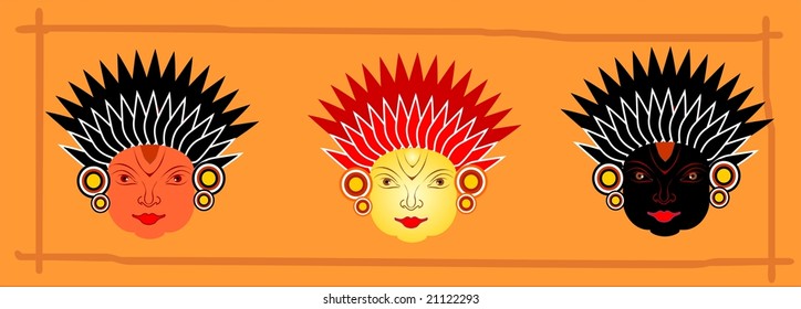 Lord Buddha faces	