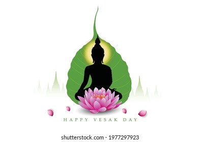 Lord Buddha  meditating for Vesak Day, Buddha Purnima , Buddhist festival 