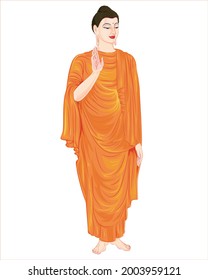 Lord Buddha Vector Illustration für das buddhistische Festival Vesak 