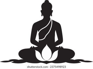 Lord Buddha, Vektorgrafik für Logos, Tätowierungen, Aufkleber und Wanddekorationen