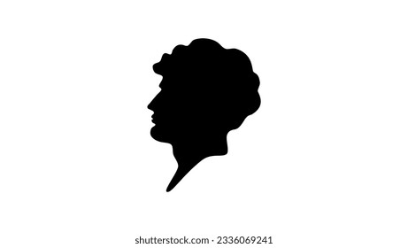 Lord Byron silhouette, high quality vector