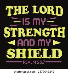 THE LORD Color bible verse vector illustration.