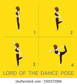 Lord of the Dance Yoga Manga Tutorial How Cartoon Vector Illustration