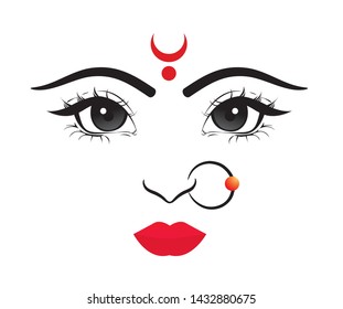 Lord durga vector graphic design.