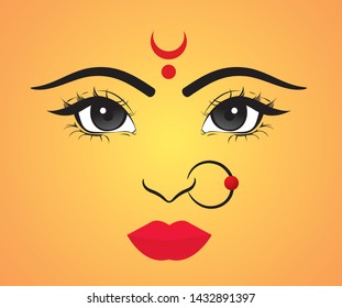 Lord durga vector graphic design.