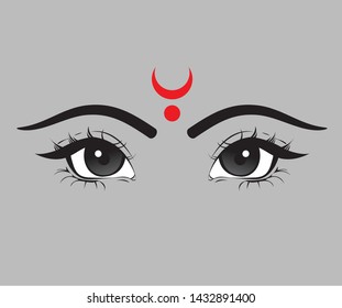 Lord durga vector graphic design.