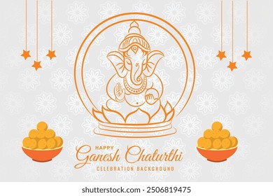 Lord Ganesh Chaturthi Wunschkartenhintergrund