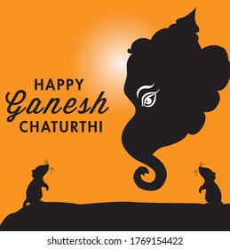 Lord Ganesh festival greeting card 