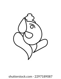 lord ganesh icon, vector best line icon.