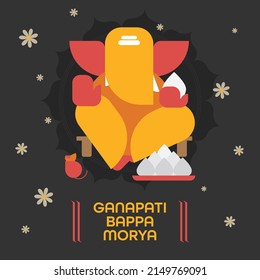 Lord ganesh Minimal illustration - Ganesh Chaturdashi 