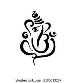 lord Ganesh. Ganesh Puja. Ganesh Chaturthi. It is used for postcards, prints, textiles, tattoo. Ornament with God Ganesha. Illustration of Happy Ganesh Chaturthi. om ghanesh. Indian religion