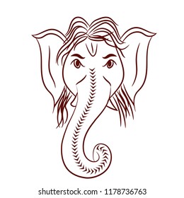 Lord Ganesh vector design illustrated arts.