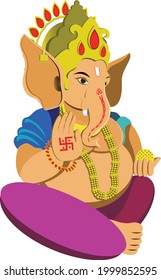 Lord Ganesha blessing his devotees