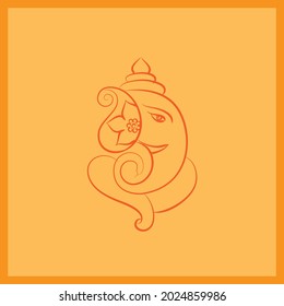 lord ganesha colour vector illustration