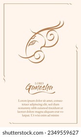 lord ganesha creative illustration card design 