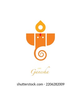 lord ganesha creative vector simple design illustration