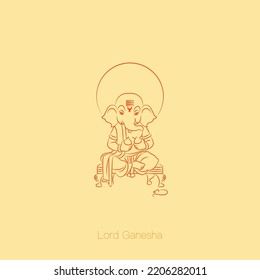 lord ganesha vector creativo ilustración de diseño simple