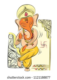 Lord Ganesha dancing 