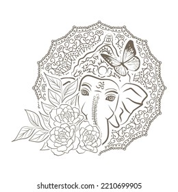 Lord Ganesha, elephant like Hindu god