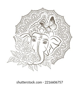 Lord Ganesha, elephant like Hindu god