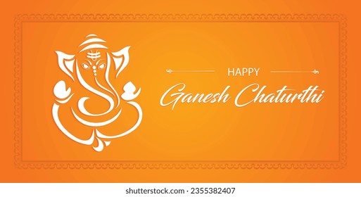 lord Ganesha for Ganesh Chaturthi festival of India vector banner poster greeting card Lord Ganpati on Ganesh Chaturthi 