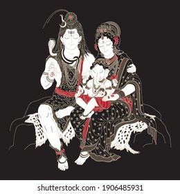 Lord Ganesha graphic vector, Banner background