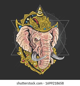 LORD GANESHA HEAD ARTWORK VECTOR