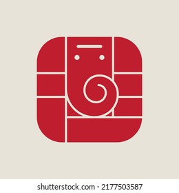 Lord Ganesha icon design for Logo or mobile application tile