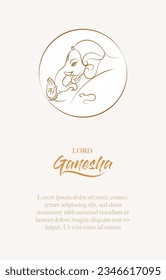 
lord ganesha illustration for card design
