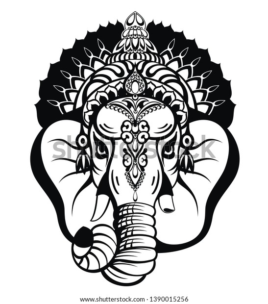 Lord Ganesha Illustration Lord Ganpati Background Stock Vector (Royalty ...